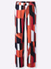 Heine Jersey-Hose in orange-marine-bedruckt