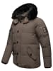 STONE HARBOUR Winterjacke Halvaar in Anthracite mit schwarzem Fell