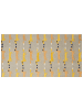Beliani Kurzflor BANKGO in Grau/Gelb/Orange - (W) 80 x (L) 150 cm