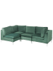 Beliani Modulsofa EVJA in Grün - (W) 235 x (H) 84 x (L) 150 cm rechtsseitig