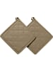 REDBEST Baumwolle Topflappen 2er-Pack Seattle in taupe