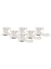 Villeroy & Boch 6er Set Kaffeebecher mit Unterteller NewWave Caffè 300 ml weiß in weiß