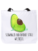 Mr. & Mrs. Panda Strandtasche Avocado Schwangerschaft mit Spruch in Weiß