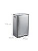 relaxdays Mülleimer in Silber/ Schwarz - 2x 30 Liter