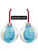 Mr. & Mrs. Panda Weihnachtshänger Wal Konfetti Design ohne Spruch in Weiß