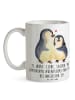 Mr. & Mrs. Panda Geschenktasse 25. Hochzeitstag Silberne Hochzei... in Weiß