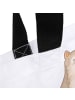 Mr. & Mrs. Panda Tasche Katze Sitzen mit Spruch in Weiß