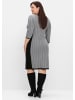 sheego Strickkleid in schwarz-weiß