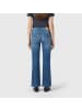 MAC HOSEN Laura Flared Fit Jeans aus Stretch-Denim in Mid Blue Use Washed