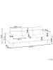 Beliani 3-Sitzer Sofa SOVIK in Braun - (W) 215 x (H) 72 x (L) 87 cm