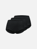 Erlich Textil  CASUAL COTTON HIGH WAIST SLIP IM 3er PACK in schwarz