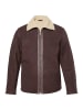 JP1880 Lederjacke in dunkelbraun