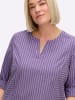 sheego Tunika in lila-ecru-gestreift