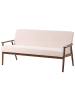 Beliani 3-Sitzer Sofa ESRUM in Beige/Braun - (W) 151 x (H) 79 x (L) 72 cm