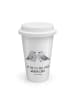 Mr. & Mrs. Panda Thermokaffeebecher Turteltauben Liebe mit Spruch in Weiß