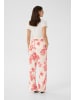 CULTURE Casual Hose CUalexa Straight fit in Offwhite/Red Flower