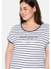 sheego T-Shirt in weiß-marine