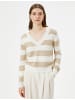 KOTON Sweater in Beige Gestreift