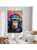 OnlyWow Metallbild Bunte Schimpanse