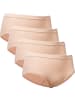 Con-ta Baumwolle, Feinripp Taillenslip 4er-Pack in haut