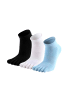 MUNADUNA 3er-Pack Yoga-Zehensocken mit Netzeinsatz Anti-Rutsch-Farb-Mix