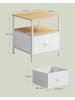 SONGMICS Nachttisch Bellah in eichenbeige-wolkenweiß - (B)41 x (H)47 x (T)41 cm