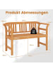 COSTWAY Gartenbank Akazienholz 2-Sitzer in Hellbraun