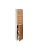 relaxdays Badezimmerschrank in Weiß/ Natur - (B)40 x (H)190 x (T)30 cm