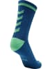 Hummel Low Socken Elite Indoor Erwachsene in GREEN ASH/BLUE CORAL