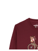 wat? Apparel Sweatshirt Damenfahrrad in Weinrot