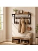 VASAGLE Wandgarderobe Barnet-old in Vintagebraun - (B)65 x (H)42 x (T)30 cm