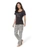 VIVANCE DREAMS Pyjama in grau-gemustert