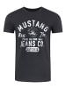 Mustang T-Shirt Basic Print Tee in Schwarz
