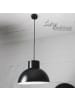 Licht-Erlebnisse Pendelleuchte Ø 33 x (T)110 cm in Schwarz Weiß