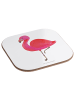 Mr. & Mrs. Panda Untersetzer Glas Flamingo Classic ohne Spruch in Weiß