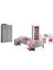 58 aufm Kessel KINDERZIMMER Kamila 11 weiß aus MDF mit Bett, Schrank und Nachtkonsole