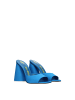 The Attico Hellblau Satin Plateau Sandalen