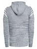 Rusty Neal 1/2 Zip Grobstrick Future Kapuzen-Pullover in Grau