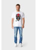OLDSKULL T-Shirt Xtreme Vivid Skull in White