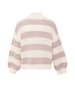 Blonda Damen Sweater in WOLLWEISS DUNKELROSA