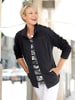 Sieh an! Fleece-Jacke in schwarz