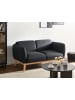 Beliani 2-Sitzer Sofa LJUNG in Schwarz/Braun - (W) 160 x (H) 82 x (L) 82 cm