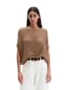 Marc O'Polo Kurzarm-Strickpullover boxy in Burnt Brown
