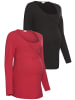 neun 9 monate Umstandsshirt in schwarz/rot