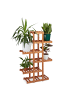 relaxdays Blumenregal in Hellbraun - (B)81 x (H)125 x (T)25 cm
