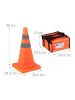 relaxdays 4 x Pylone in Orange/ Silber - (B)24,5 x (H)45 x (T)24,5 cm