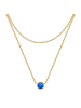 Glanzstücke München Halskette aus Sterling Silber mit Lapislazuli in gelbgold
