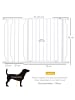 Pawhut Hunde Türschutzgitter Weiß 95L x 3B x 76H cm