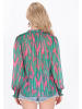 IZIA Women Blouse in green multicolor