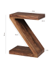 KADIMA DESIGN Beistelltisch Z-Cube | Sheesham Massivholz, 59cm, Landhaus, Braun in Braun
